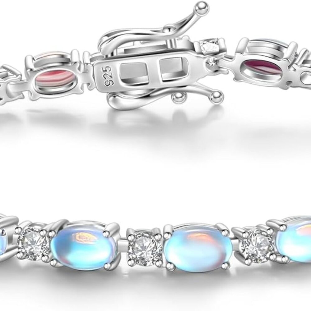 Birthstone Bracelets Sterling Silver Tennis Bracelets Charm Fine Jewelry Mother'